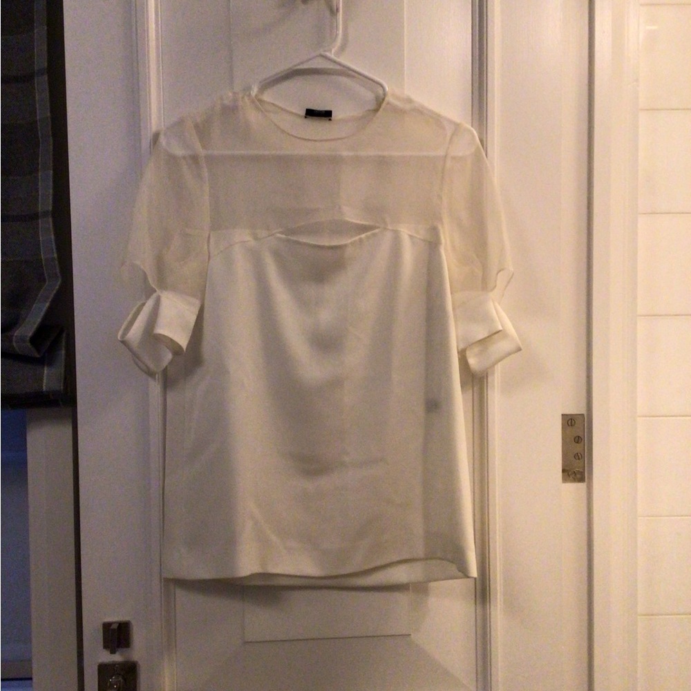 Joseph Brand White Top with Cutouts